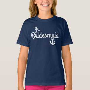 Nautical Wedding Junior Bridesmaid T-Shirt mit Anc