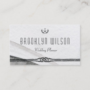 Nautical Wedding Planner Business Cards grau weiß Visitenkarte