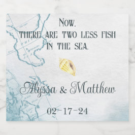 Nautical Wedding Sparkling Wine Labels