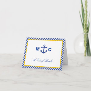 Nautical Wedding Thank You Card Dankeskarte