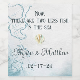 Nautical Wedding Wine Labels Weinetikett