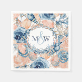 Nautical Wedtical Beach Muschel Blume Serviette