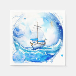 Nautical Welcome Party: Boy Baby Shower Serviette