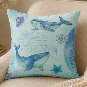 Nautical Whale Kissen