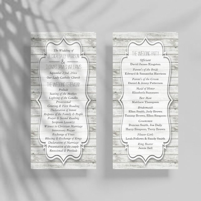 Nautical Whitewusal Wood Beach Wedding Collection Programm (Von Creator hochgeladen)