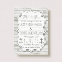Nautical Whitewusal Wood Beach Wedding Collection