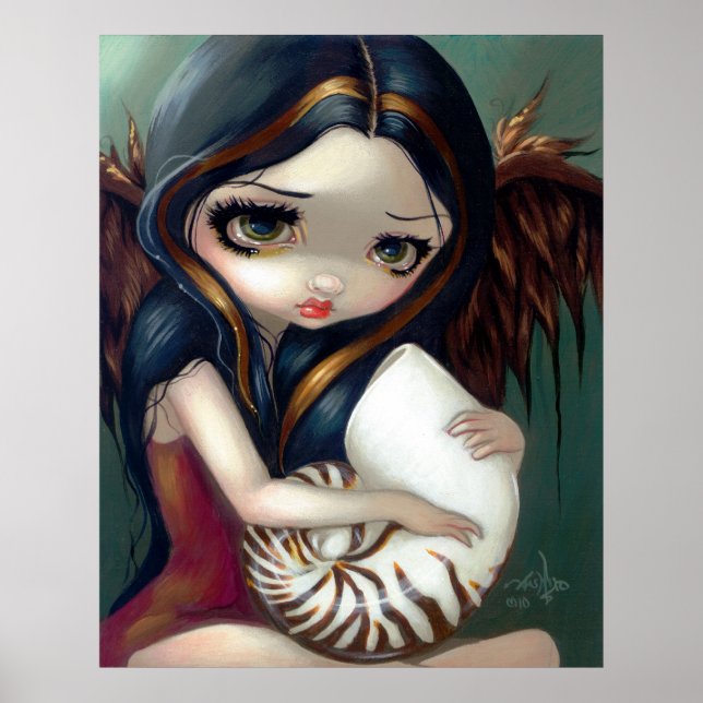 Nautilus Angel ART PRINT gotische Muschelseashell- Poster (Vorne)