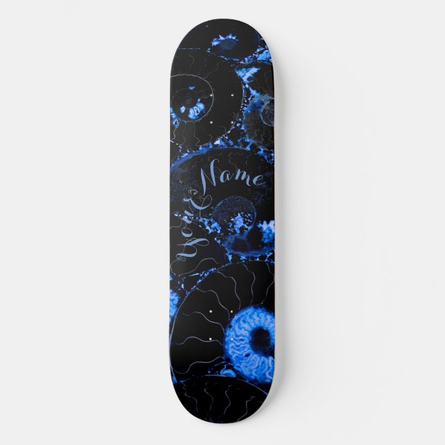 Nautilus-blaue Muschel Skateboard (Vorderseite)