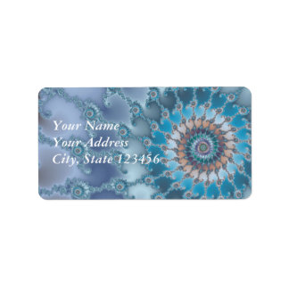 Nautilus - Fraktal Art Adressaufkleber