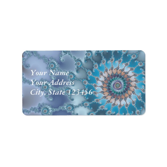 Nautilus - Fraktal Art Adressaufkleber (Vorne)