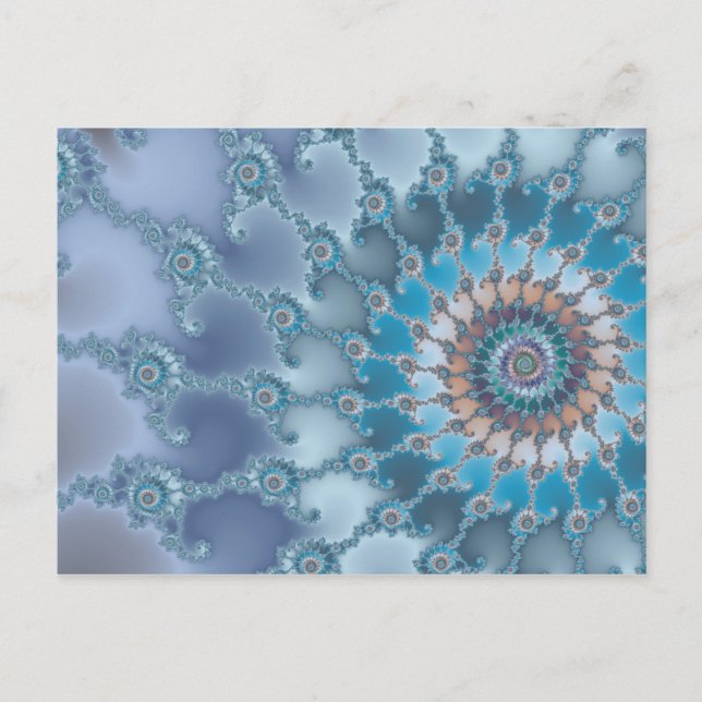 Nautilus - Fraktal Art Postkarte (Vorderseite)