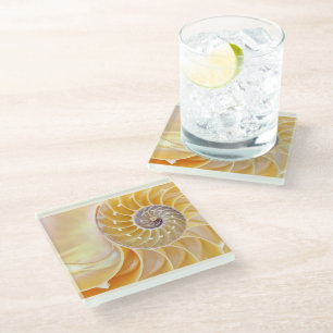 Nautilus Glass Untersetzer
