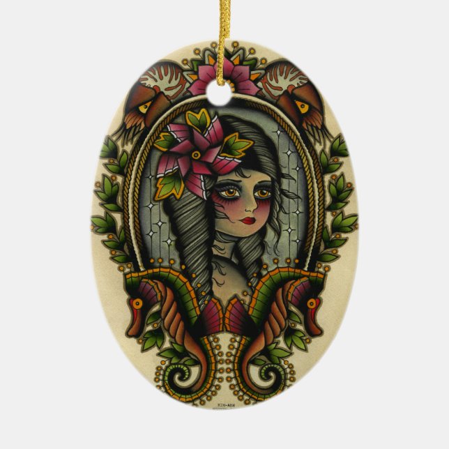 Nautilus Keramik Ornament (Vorne)