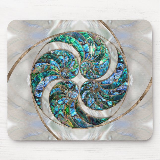 Nautilus Muschel - Abalone und Pearl Mousepad (Vorne)