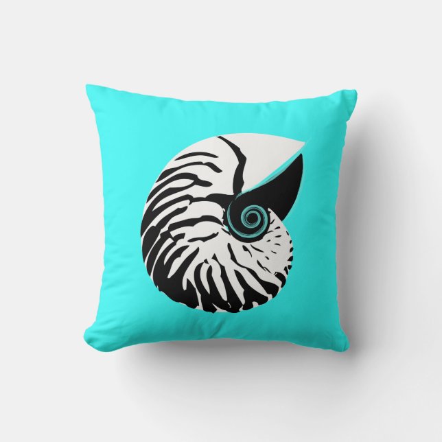 Nautilus-Muschel Kissen (Vorderseite)