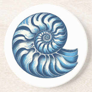 Nautilus Muschel Nautischer Untersetzer