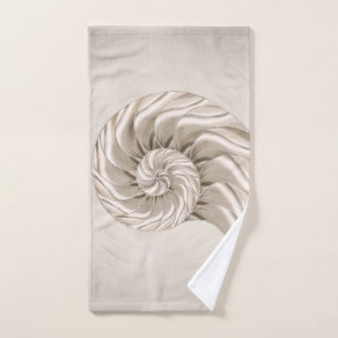 Nautilus-Muschel Zeichnend Badhandtuch Set