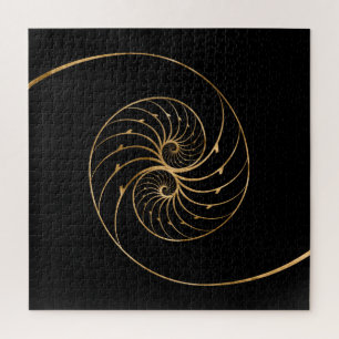Nautilus-Muscheln - Goldenes Paar Puzzle