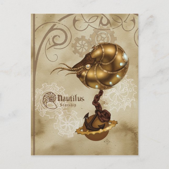Nautilus-Raumschiff Postkarte (Vorderseite)