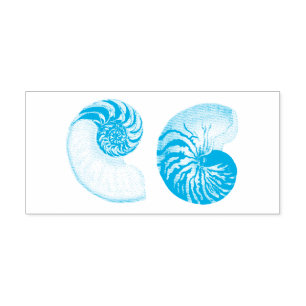 NAUTILUS SEASHELL BRIEFMARKE PERMASTEMPEL