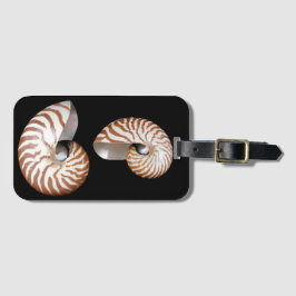 Nautilus seashells gepäck tag gepäckanhänger