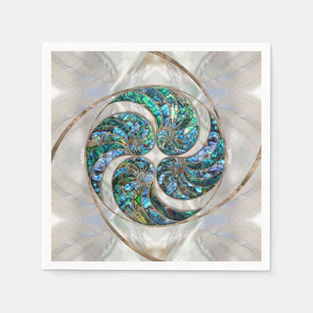 Nautilus Shell - Abalone and Pearl Serviette (Vorderseite)
