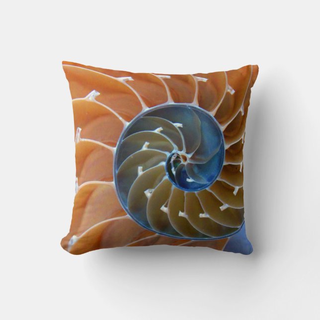 Nautilus Spirals Kissen (Vorderseite)