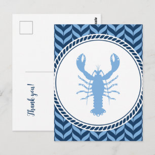 Nautisch Blaue Hummer Küste Postkarte
