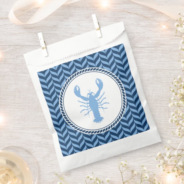 Nautisch blaue Hummer-Küsten-  Geschenktütchen (Ausgeschnitten)