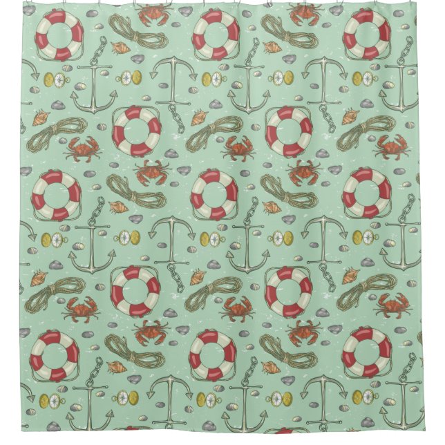 nautisch duschvorhang (Vorderseite)