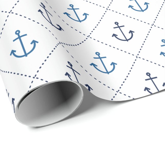 nautisch geschenkpapier (Rolleneckpunkt)