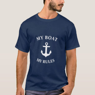 Nautisch mein Boot mein Regel-Anker-T - Shirt M B