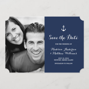 nautisch Save the Date Fotokarte