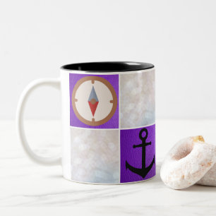nautisch zweifarbige tasse