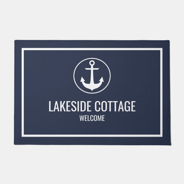 Nautische Airbnb für den Anker der Seestreitkräfte Fußmatte (Vorderseite)