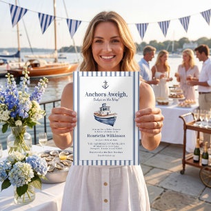 Nautische Anker-Boot-Baby-Party-Einladung