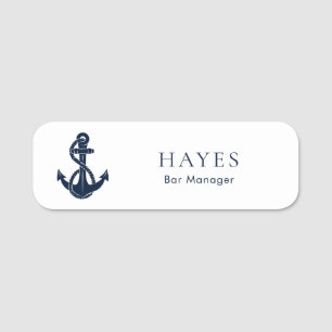 Nautische Anker Bootsbesatzung Barkeeper Personal Namensschild