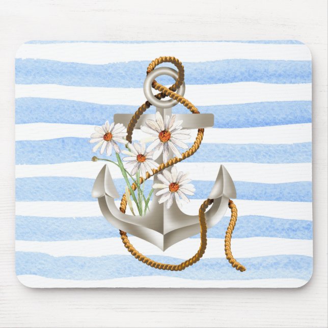 Nautische Anker und Milchprodukte Mousepad (Vorne)