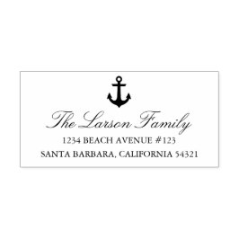 Nautische Ankeradresse-Briefmarke Permastempel