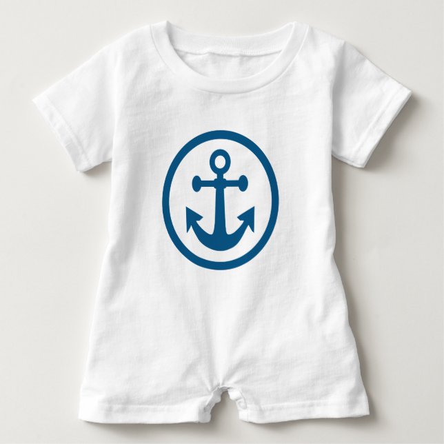 Nautische Ankerkleidung Baby T-shirt (Vorderseite)