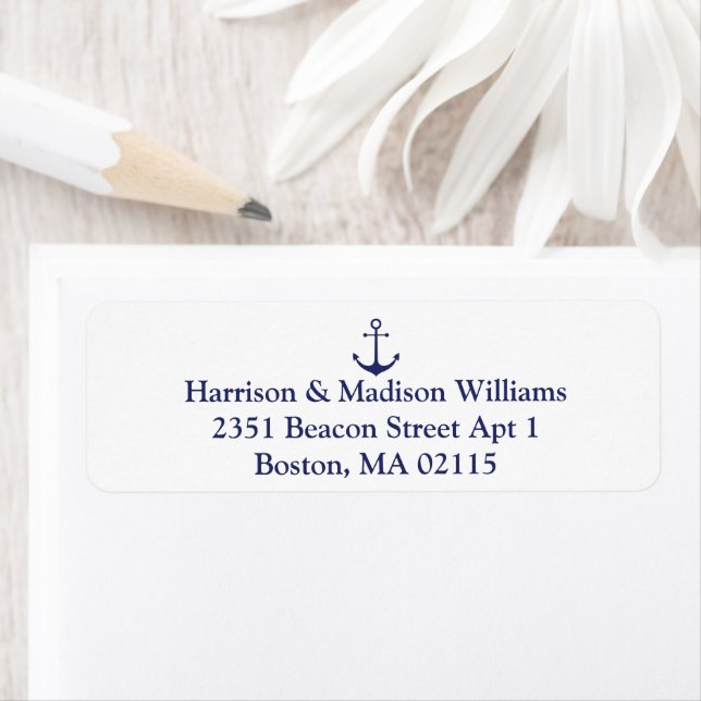 Nautische Ankernacht blaue benutzerdefinierte Rück (Insitu)