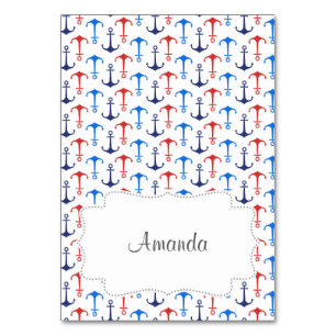 Nautische AnkerPlatzkarte Tischnummer