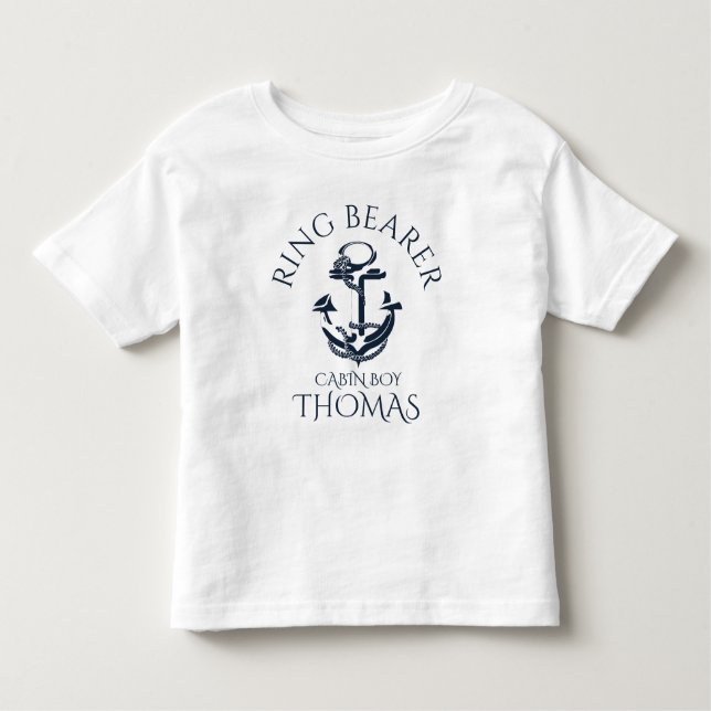 Nautische Ankerring-Träger Kleinkind T-shirt (Vorderseite)