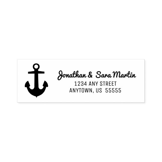 Nautische AnkerRücksendeadresse Permastempel (Design)