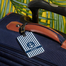 Nautische Ankerseil Navy Blue Stripes Custom