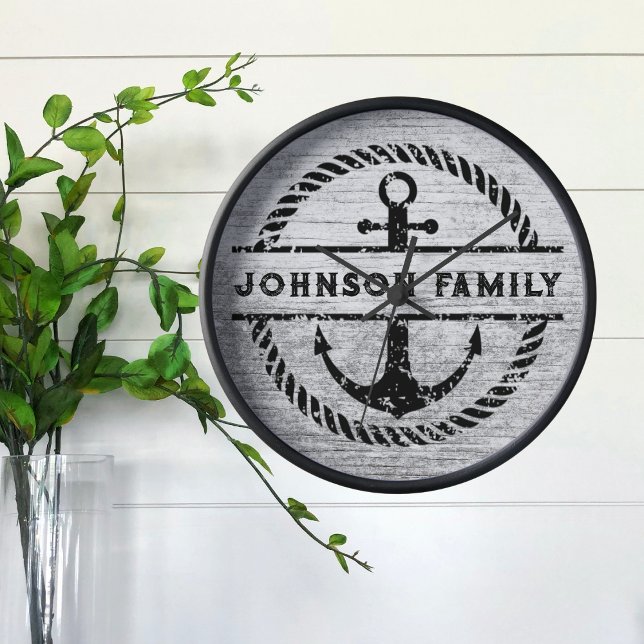 Nautische Ankersignatur Uhr (Von Creator hochgeladen)