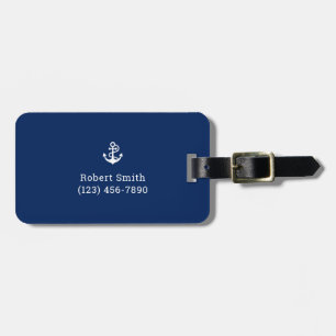 Nautische Ankerstelle für Navy Blue Gepäckanhänger