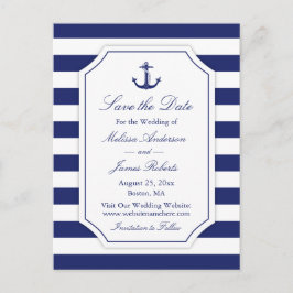 Nautische Ankerwaffensperren Hochzeit speichern da Ankündigungspostkarte