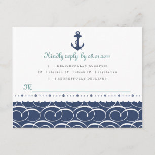 Nautische Antwortkarte RSVP Karte