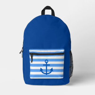 Nautische Ästhetik Deep Blue Bedruckter Rucksack